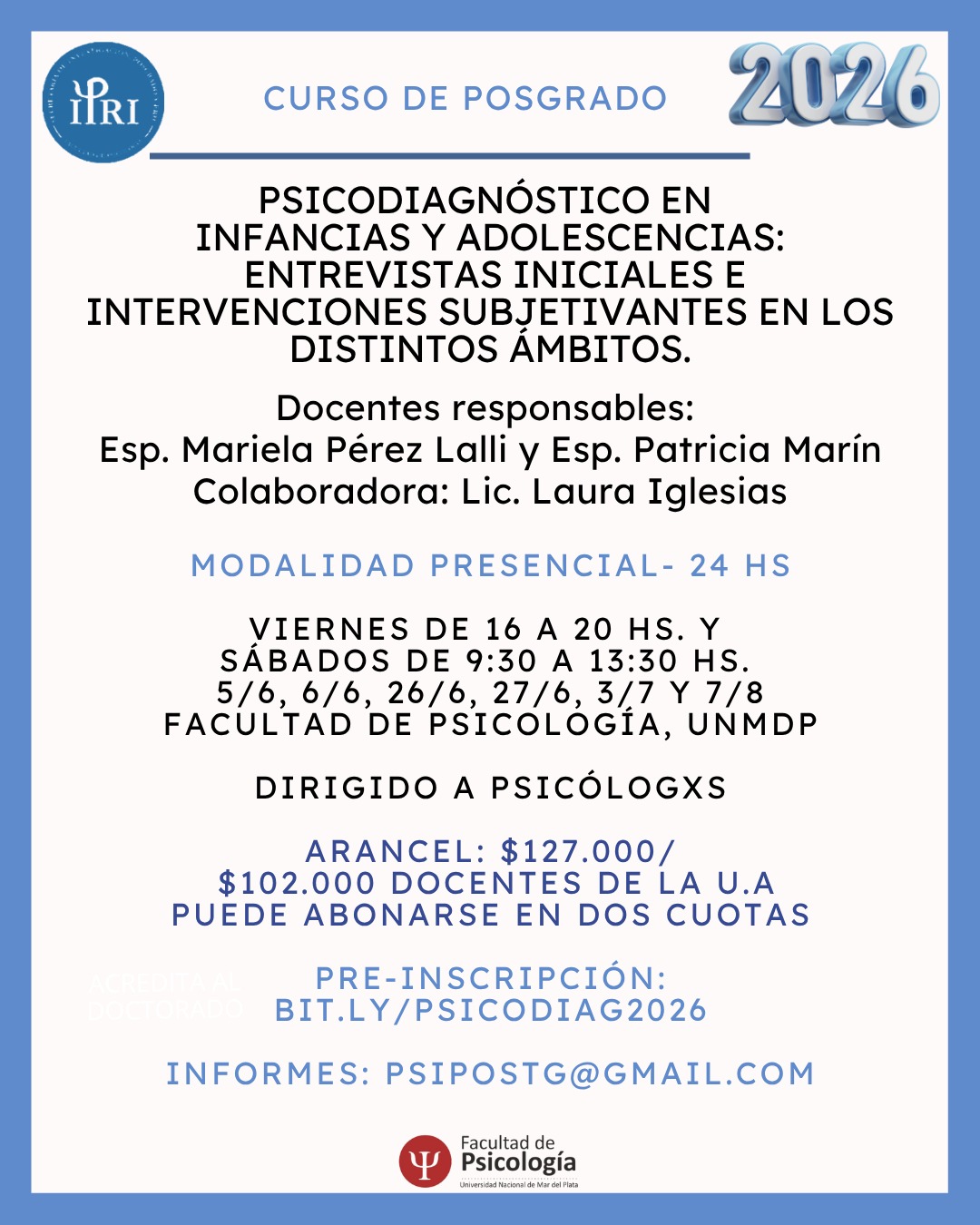 Psicodiagnóstico en Infancias y Adolescencias: Entrevistas iniciales e intervenciones subjetivantes en los distintos ámbitos