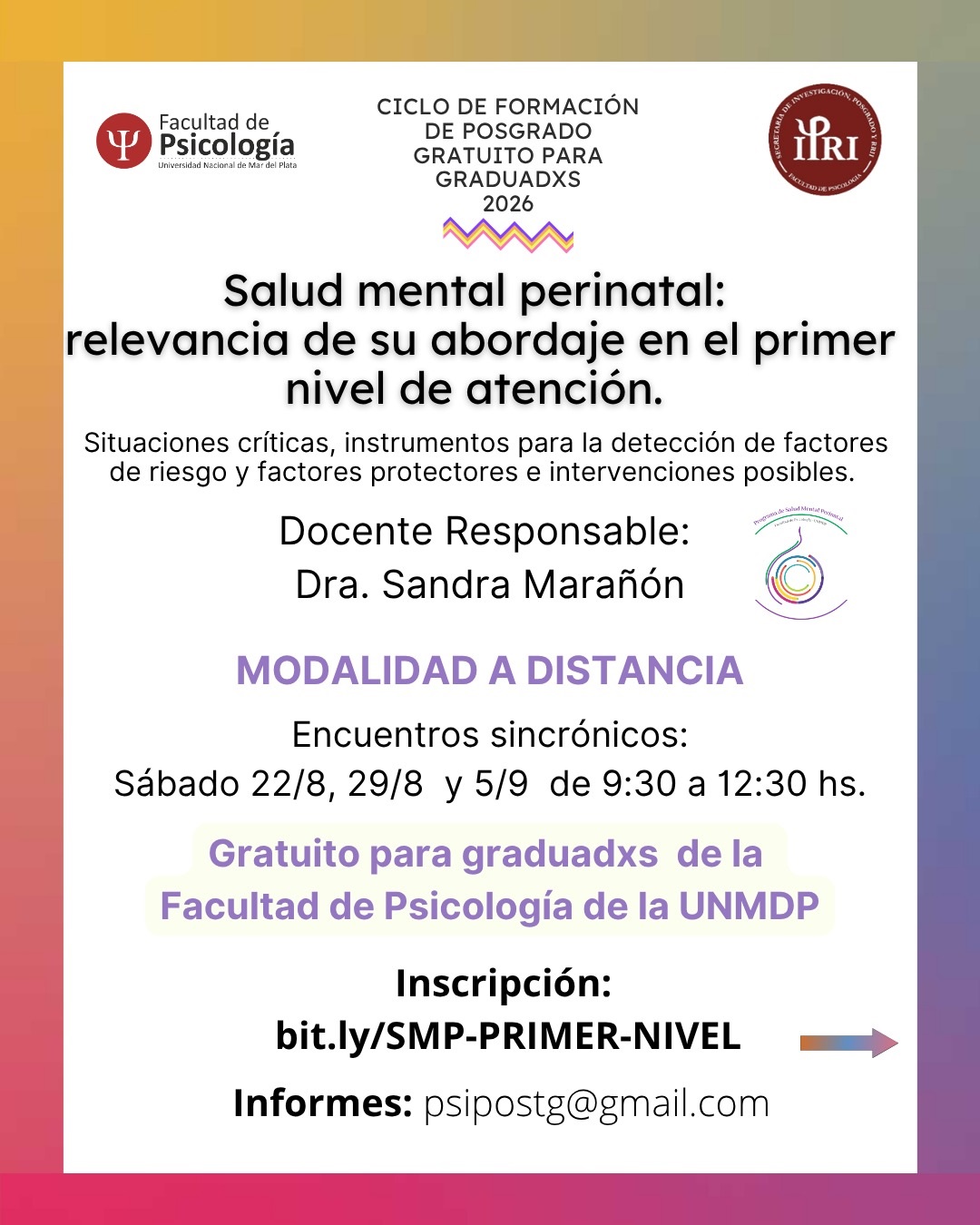 Salud mental perinatal: relevancia de su abordaje en el primer nivel de atención