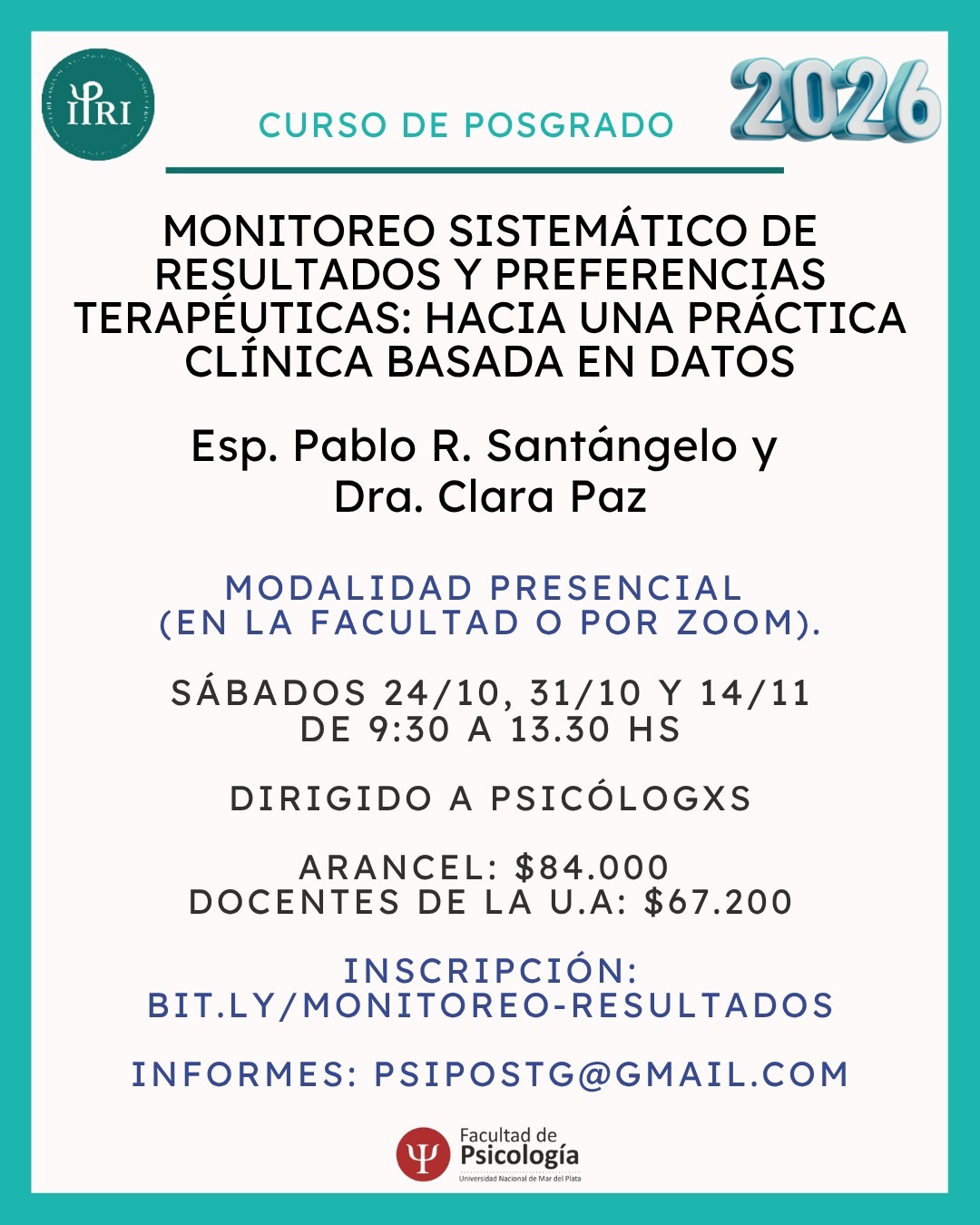 Monitoreo sistemático de resultados y preferencias terapéuticas: Hacia una Práctica Clínica Basada en Datos