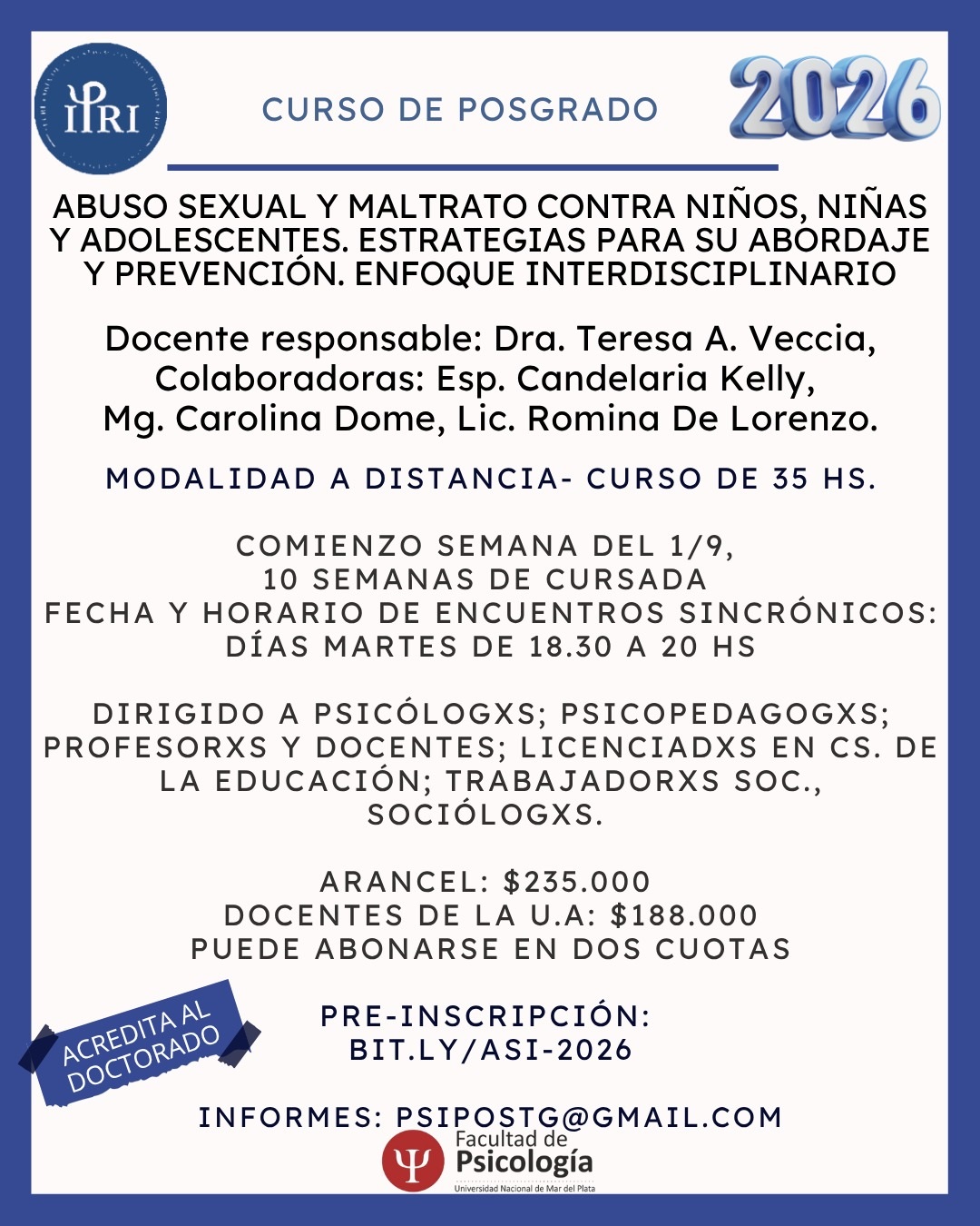 Abuso sexual y maltrato con niños, niñas y adolescentes. Estrategias para su abordaje y prevención. Enfoque interdisciplinario
