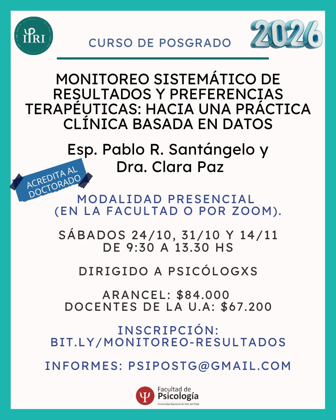 Monitoreo sistemático de resultados y preferencias terapéuticas: Hacia una Práctica Clínica Basada en Datos